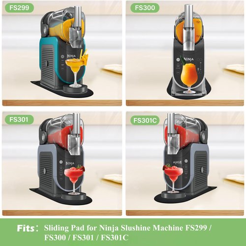 Sliding Pad Compatible with Ninja Slushie Machine FS301C/FS301/FS300, Non-Slip Mat & Smooth Move with Double-Sided Design Pad for Ninja Slushie Machine Accessories