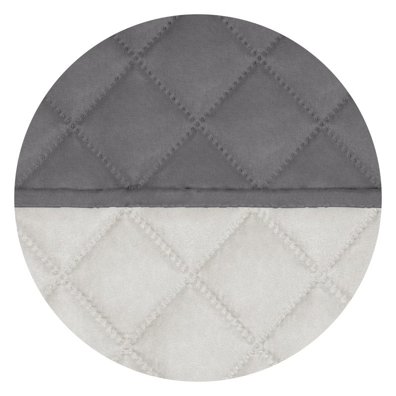 PureFit Reversible Quilted Sofa Cover, Water Resistant Slipcover Furniture Protector, Washable Couch Cover with Non Slip and Elastic Straps for Kids, Dogs, Pets (4 Seater Sofa, Gray/Ivory)