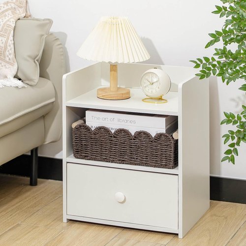 CubesLand Paper Rope Storage Basket - Scalloped Edge Design for Organizing | Brown with Wood Handle