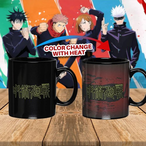 JUST FUNKY Jujutsu Kaisen Yuji Itadori Anime Manga Heat Reactive Color Changing 16 OZ. Tea Coffee Mug Cup