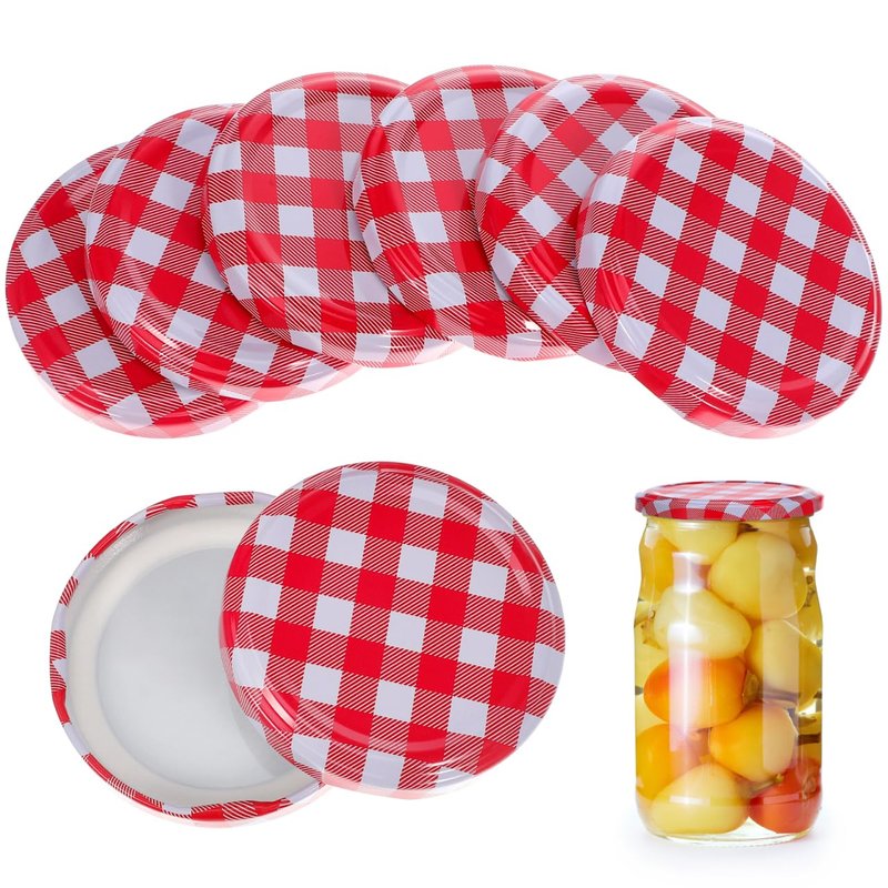 PRETYZOOM 40pcs Mason Jar Lids 2.4" Screw Canning Lids Regular Open Mouth Metal Caps for Canning Jars Jam Jelly Bottles Food Storage
