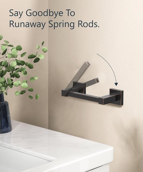 FORIOUS Toilet Paper Holder - Rustproof Stainless Steel Double Post Pivoting Design | Oil Rubbed Bronze Finish