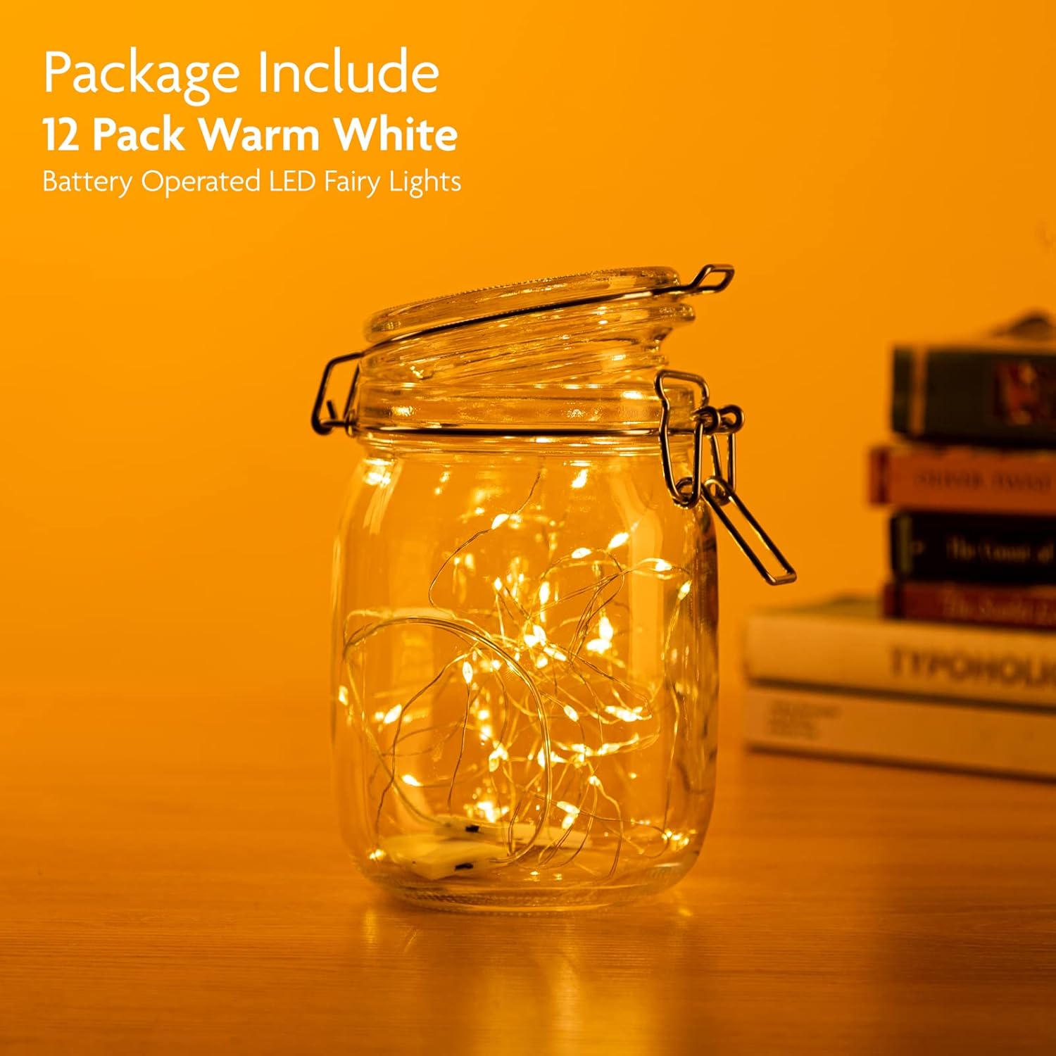 Skiennix 12 Pack Fairy String Lights - 7ft Waterproof Copper Wire with 20 LEDs | Warm White for Weddings & Parties