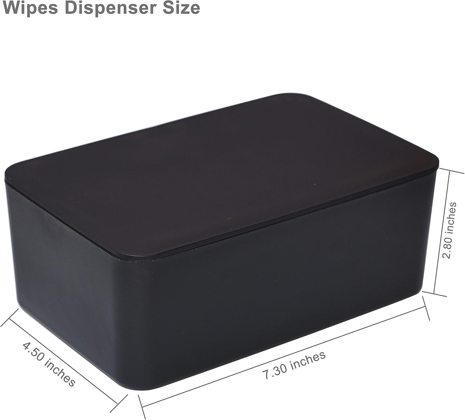 Skiennix Diaper Wipes Dispenser - Stylish Tissue Storage Box with Lid for Home & Car (Black)