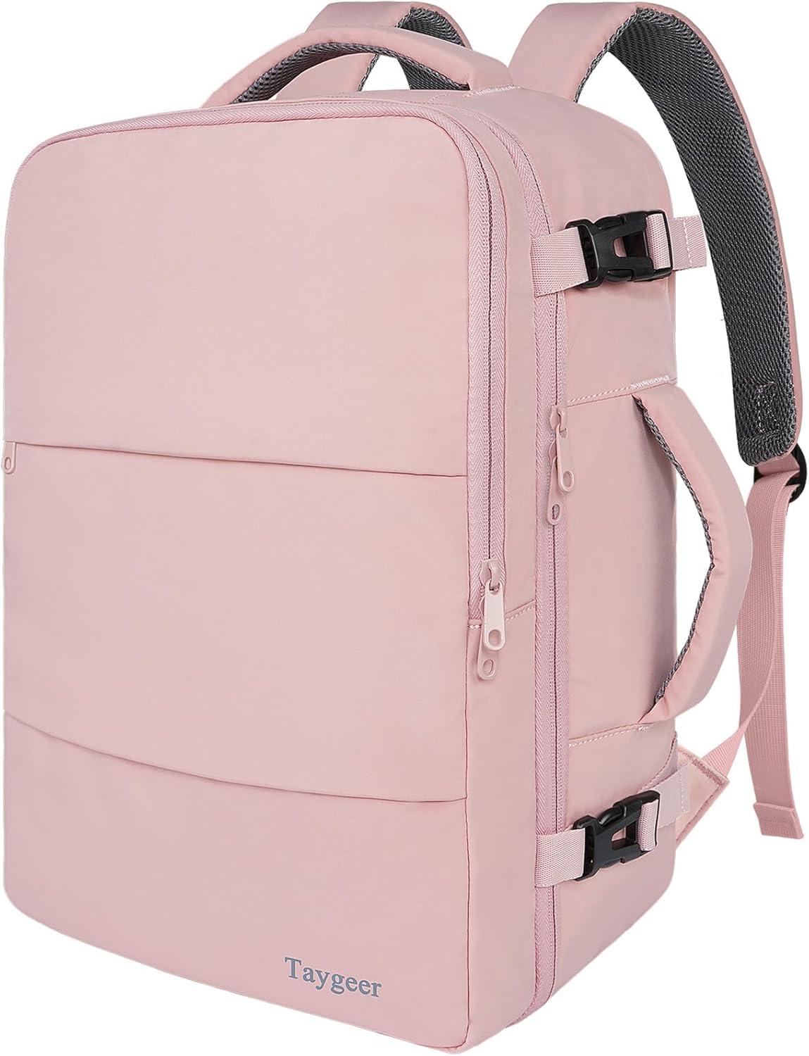 Taygeer Travel Backpack for Women - TSA-Approved 15.6" Laptop Bag with Water Bottle Pocket & Shoe Pouch | Pink