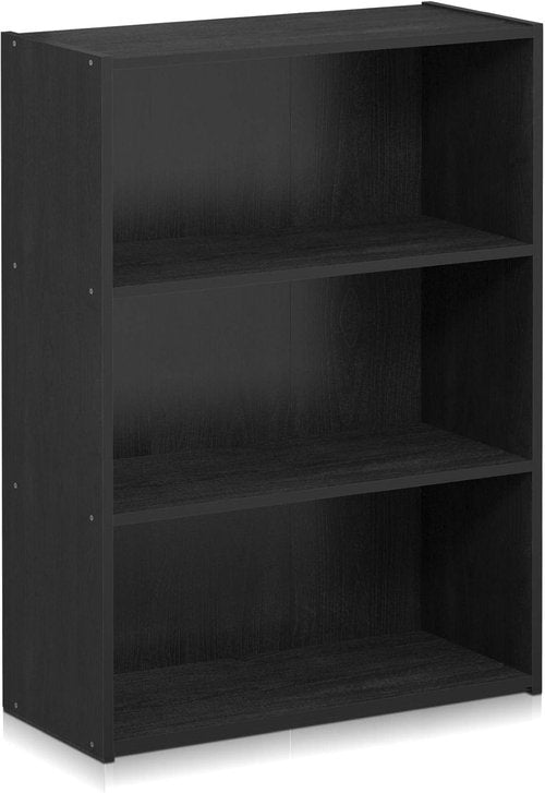Furinno Bookcase - 3-Tier Storage Solution in Blackwood & Americano Finishes | Stylish Organization