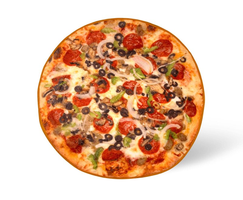 Supreme Pizza Round Fleece Throw Blanket, Realistic Food Wrap Blanket | Plush Soft Polyester Cover for Sofa and Bed, Cozy Home Decor Room Essentials | Funny Novelty Gifts for Teens, Kids | 60 Inches