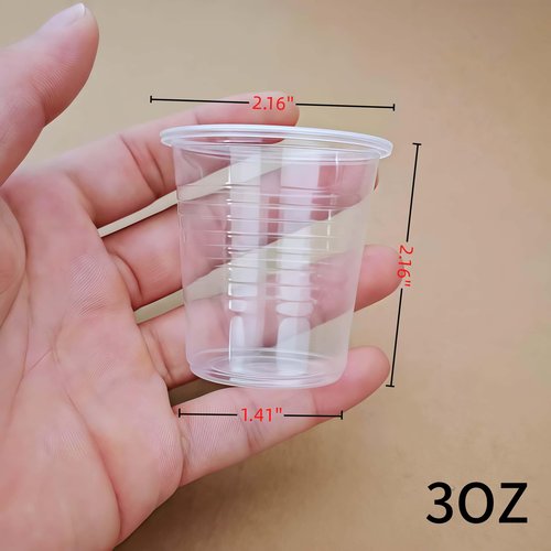 Cynohesta Mini Plastic Shot Glasses Disposable Cups Clear Small Communion Cup Sample for Tasting&Mouthwash,Little 1oz-1.5-2-3 Ounce Tiny(1000, 2OZ)