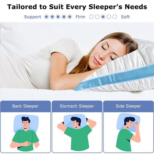 Pillows King Size Pillows Set of 2, Hotel Quality Bed Pillow for Sleeping, Support Comfortable Pillow King Size, Down Alternative Pillow for Back, Stomach or Side Sleepers