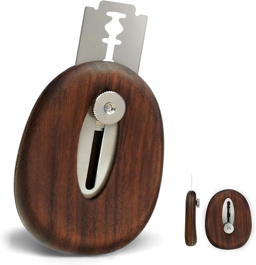 JACYAO's Bread Lame - Extractable Magnetic Sourdough Scoring Tool with 11 Razor Blades & Black Walnut Handle