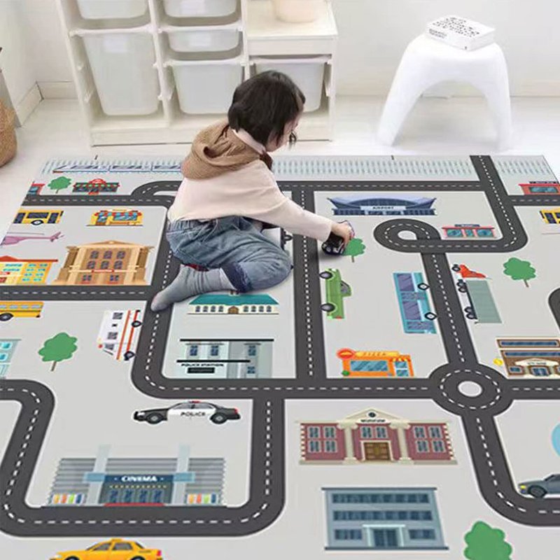 Car Carpet Rugs Play Mat for Kids,Road Traffic Rug Carpet for Playing with Cars Toys,Educational City Life Area Rugs,Children's Have Fun Throw Rug for Playroom Bedroom Game Room 31x47IN/80x120cm