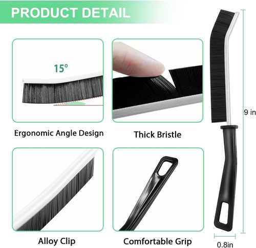 Crevice Cleaning Brush Set - Hard Bristle Grout Scrub & Multifunctional Gap Cleaner | 12PCS for Home Use