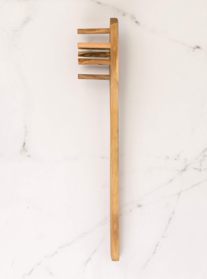 Eddington 50016 Italian Olive Wood Pasta Server, Handcrafted in Europe, Brown, 12-Inches