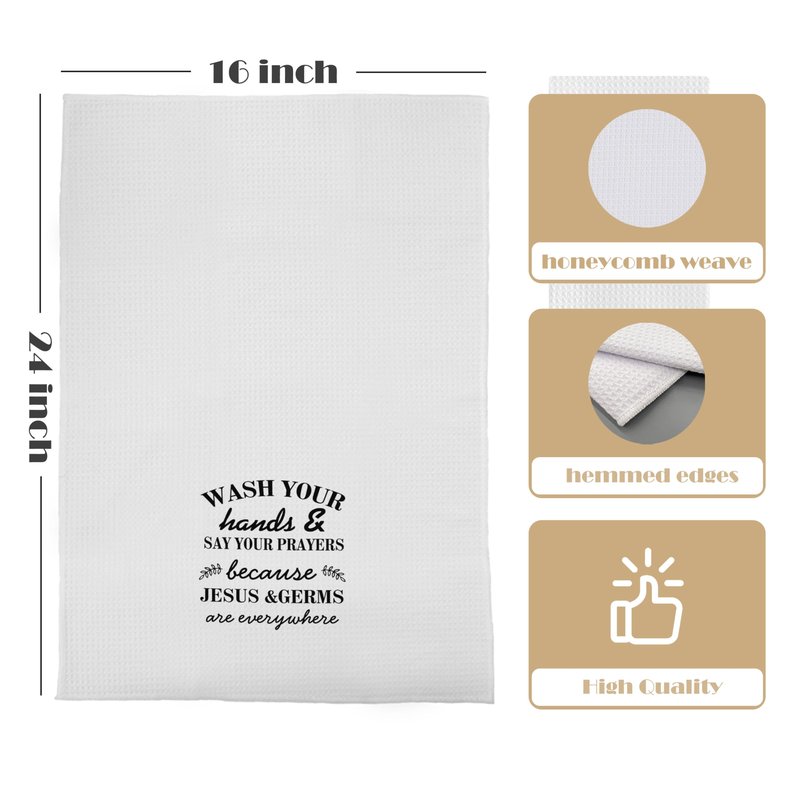 GCFET Funny Towels 16x24 - Wash Hands, Say Prayer, Decorative for Bathroom