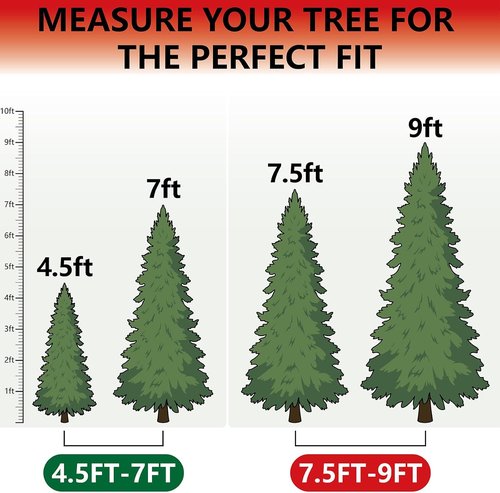 HOMEST Christmas Tree Storage Bag - Zippered Design with Wheels for 7.5-9 ft Artificial Trees - Red