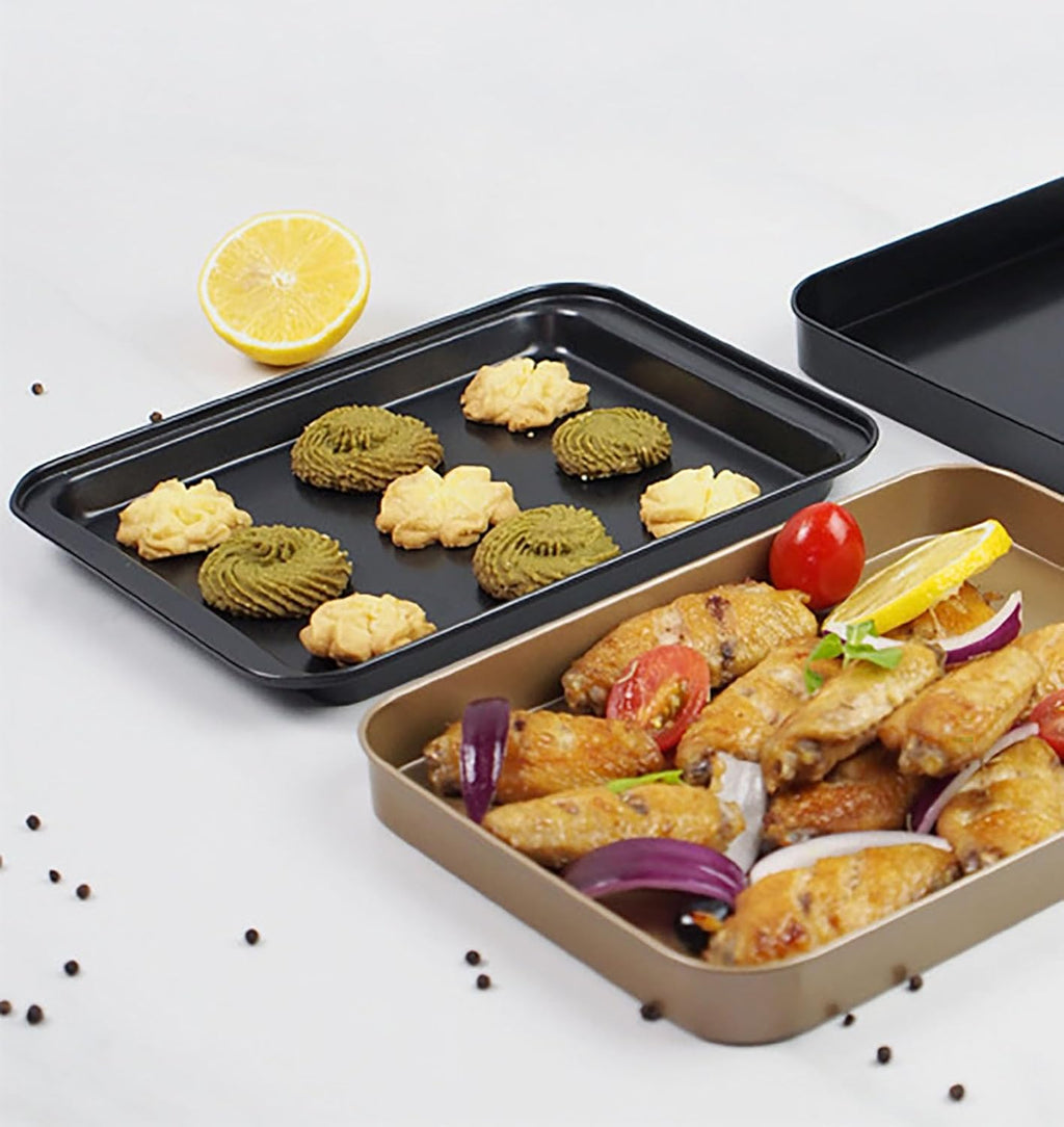 Skiennix Cookie Baking Sheet - 9.5 Inch Nonstick Iron Plate for Cookies, Roasting, and Baking