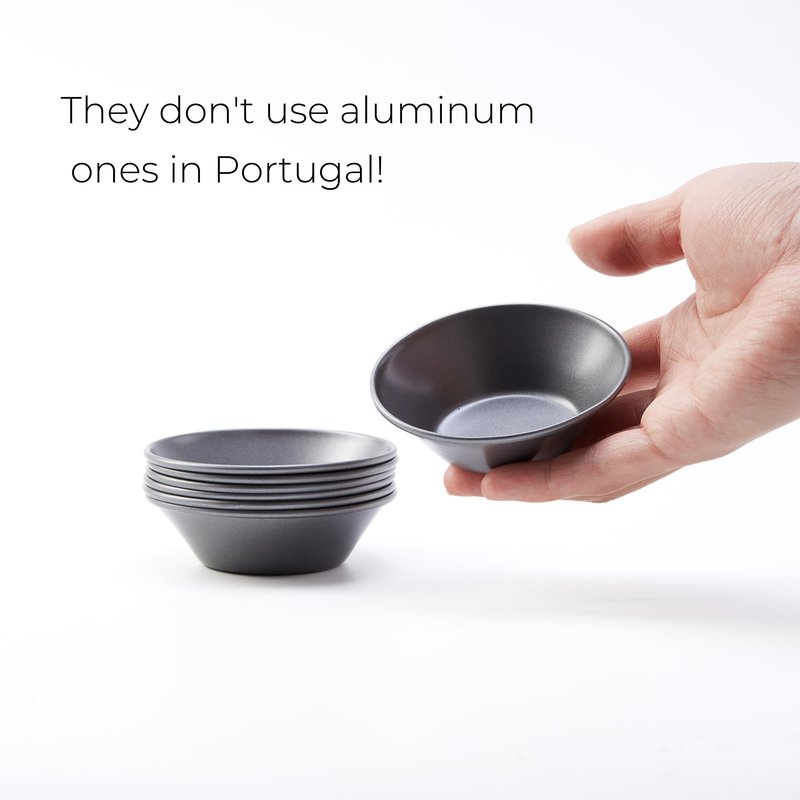 Xylarnoveth Pastel de Nata Tins Carbon Steel – 8 Pack Egg Tart Molds for Baking, Nonstick Mini Pie and Custard Tart Pans, Reusable Portuguese Custard Tart Shell Trays, Oven & Air Fryer Safe