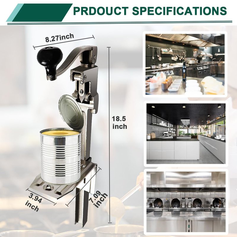 Commercial Can Opener Heavy Duty,Manual Table Industrial Can Opener for Big Cans