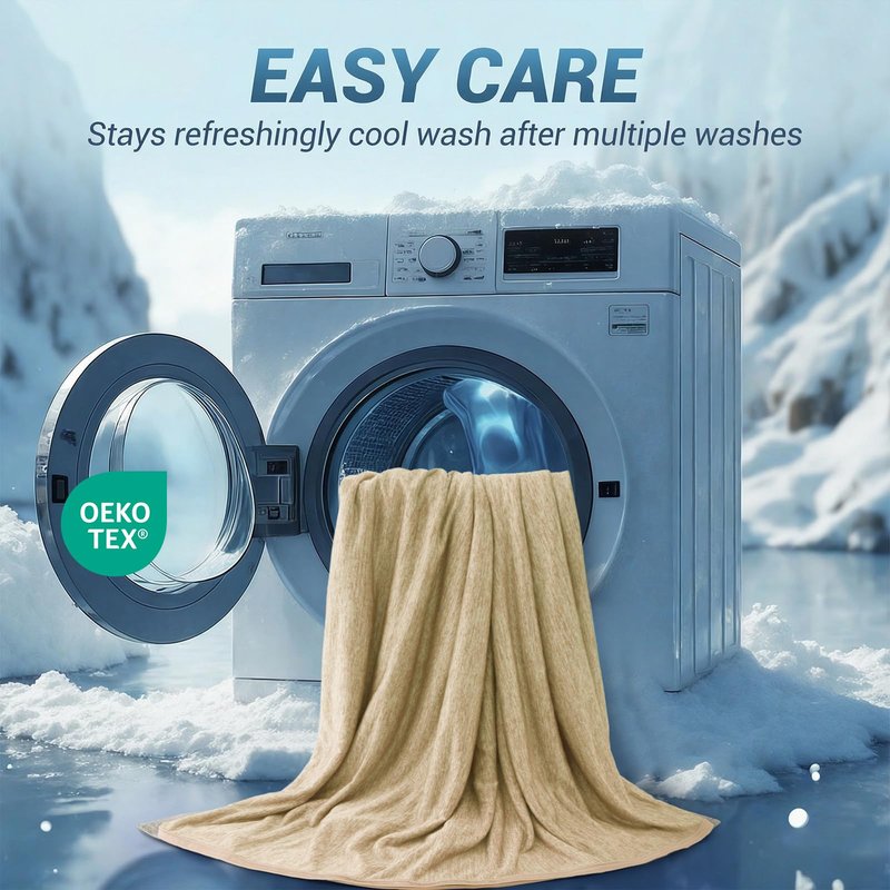 LUXEAR Cooling Blanket Queen, Glow in The Dark Cool Blanket with Star Cosmic for Boys Girls, Absorbs Heat to Keep Body Cool All Night, Lightweight Summer Cool Blankets for Sleeping - Glow Blue