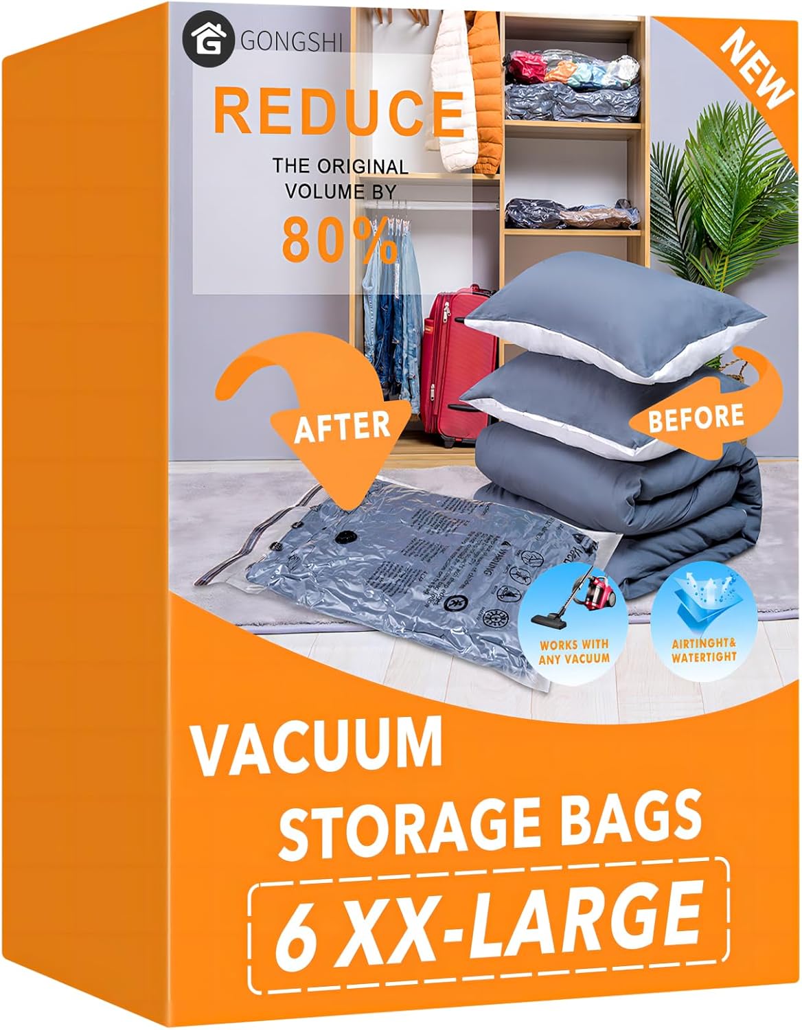 XX Large Vacuum Storage Bags by [Brand Name] - Space Saver Compression Bags for Blankets & Clothes