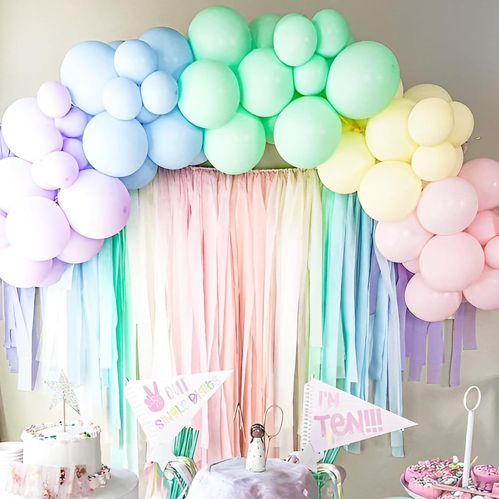 Voircoloria Pastel Balloons - 66-Pack 12-Inch Macaron Latex Party Balloons for Celebrations