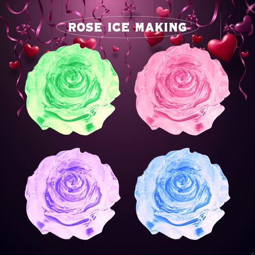 8 PCS Blooming Rose Flower Silicone Molds - Chocolate & Candy Mold, Wedding Cake Decorating Tools, Fondant Sugarcraft Cake Molds