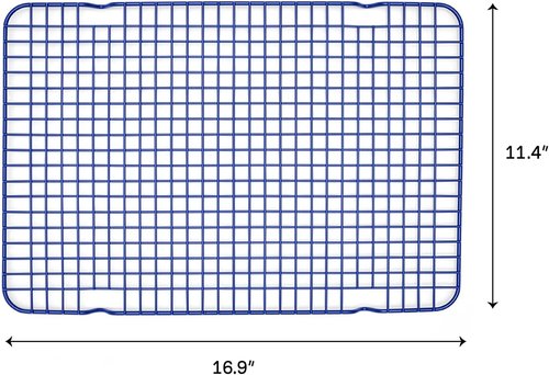 Great Jones Big Chill Wire Cooling Rack - Heavy-Weight Nonstick Baking Rack (Blueberry) | 16.9" x 11.4" Oven Safe Up to 450°F