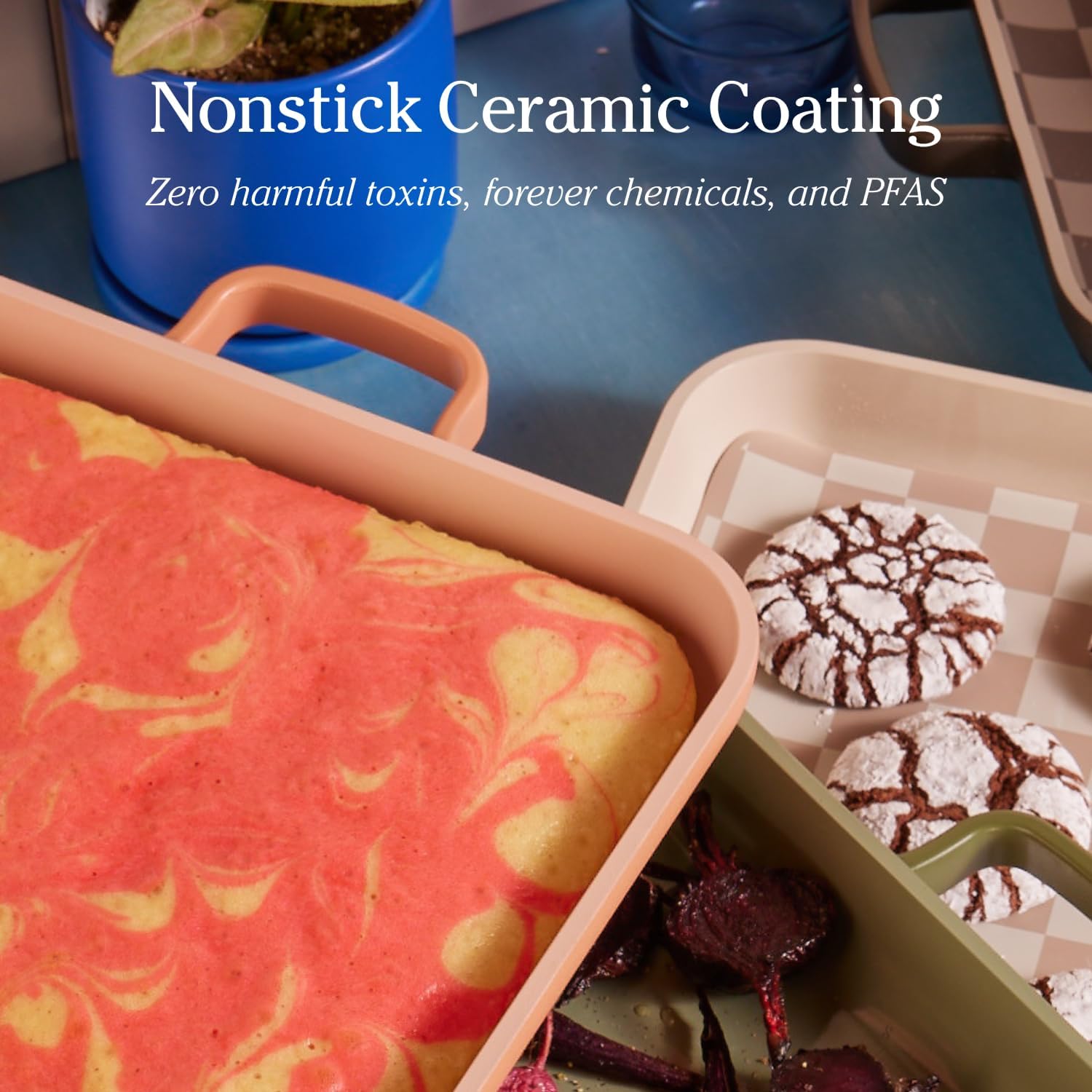 Our Place Griddle Pan - Versatile Nonstick Ceramic Sheet Pan & Stovetop Griddle | Toxin-Free, Ergonomic Handles | 5 Qt Capacity, Oven Safe to 450°F | Char