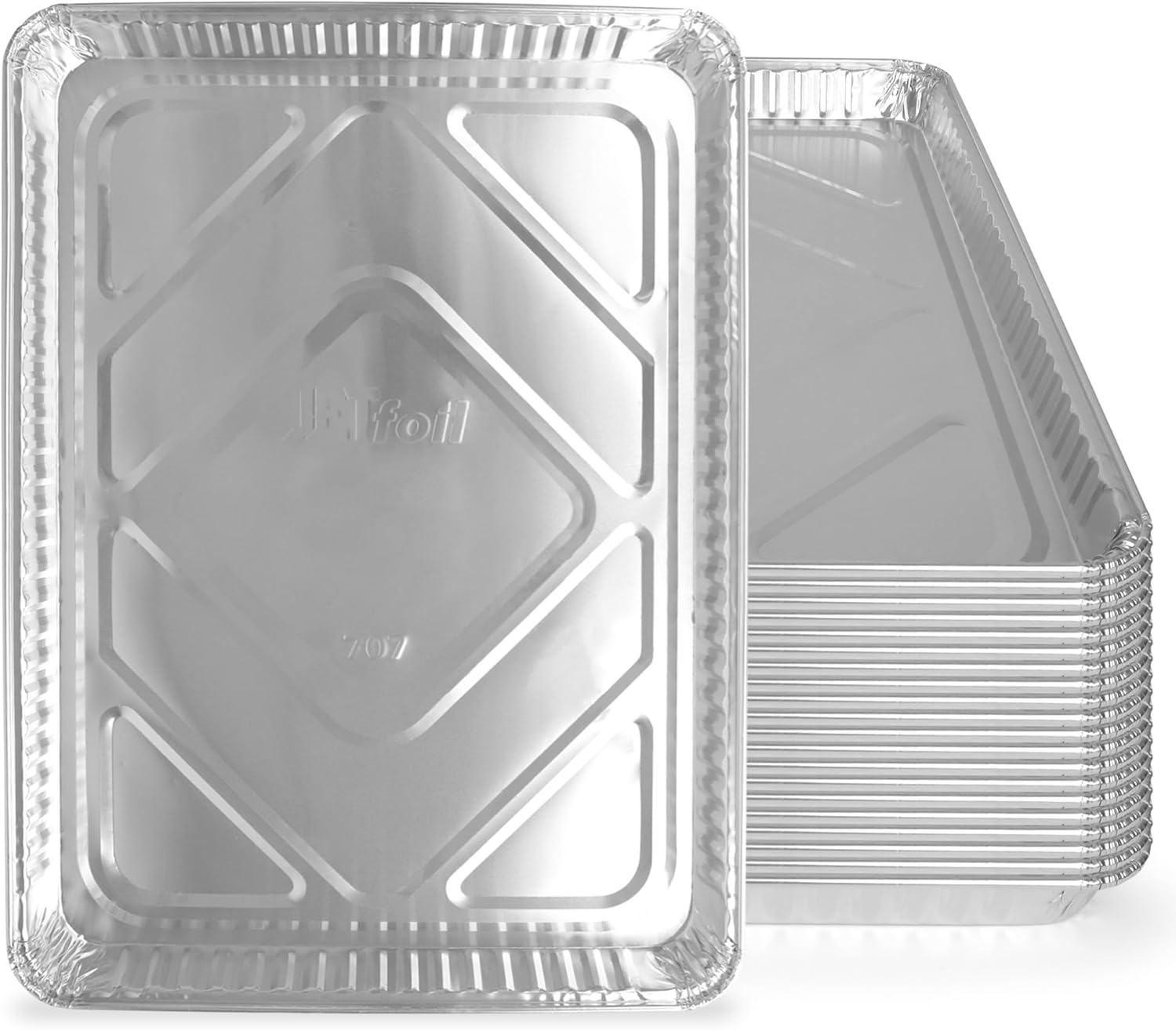 PlasticPro Aluminum Baking Pans - Premium Quality Disposable Cookie Sheets | 20 Pack, 13 x 17 Inches