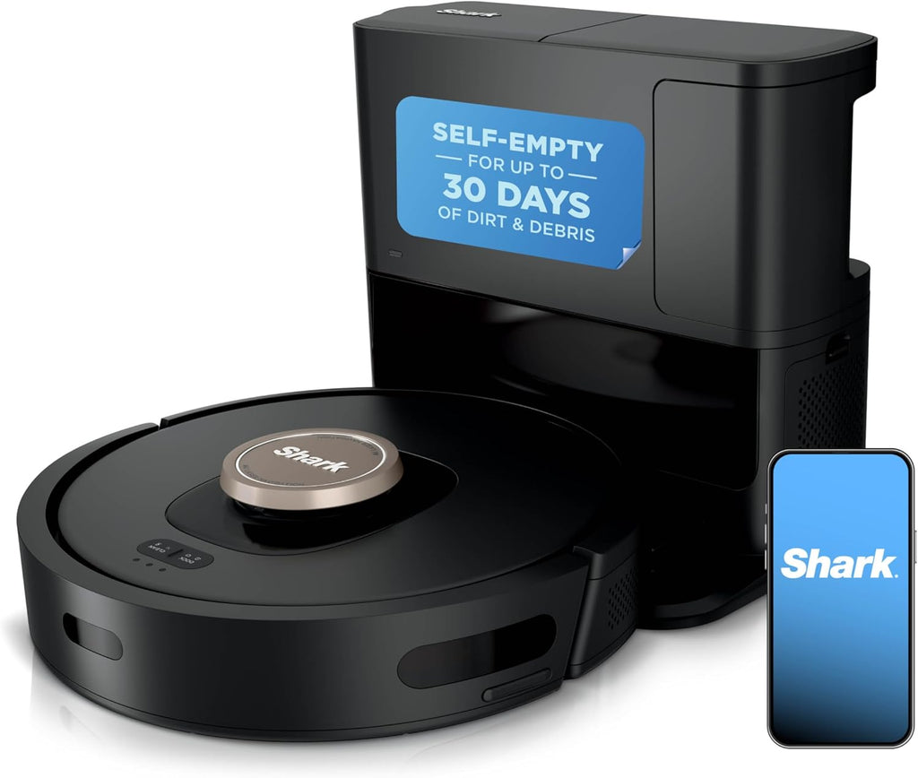 Shark AV2501AE AI Robot Vacuum - XL HEPA Self-Empty Base, LIDAR Navigation, Pet Hair Friendly, Black