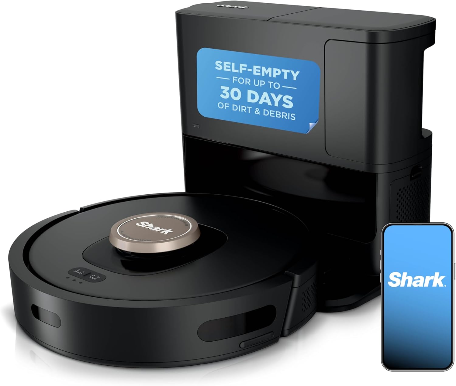 Shark AV2501AE AI Robot Vacuum - XL HEPA Self-Empty Base, LIDAR Navigation, Pet Hair Friendly, Black