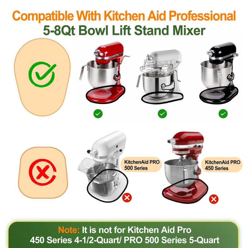 Wooden Mixer Slider for KitchenAid 5-8 Qt Bowl-Lift Stand Mixer, Appliance Sliding Mat Pad, Kitchen Countertop Storage Accessories Mixer Moving Tray Board Attachments, Kitchen Aid Mixers Accessories