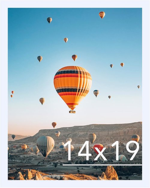 JCJMY 14x19 Picture Frame - Durable White Wall Mount for Horizontal or Vertical Display