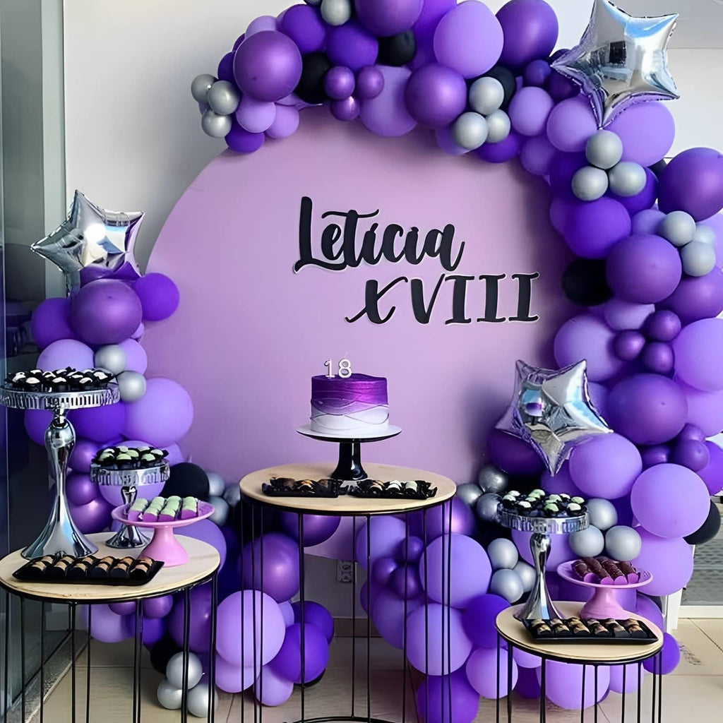 Voircoloria 105pcs Dark Purple Balloons - 12 Inch Latex Party Balloons for Birthdays & Events