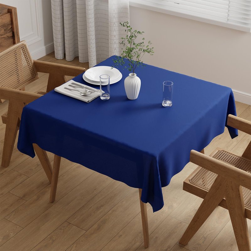 GFCC 60x84 Inch 6Pcs Seamless Royal Blue Square Polyester Tablecloth for Wedding Party Decorations Square Table Cloth Cover