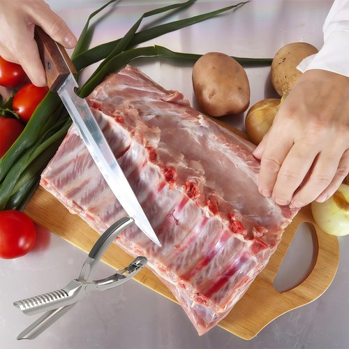 Rib Prep Pro, Stainless Steel Rib Membrane Removal Tool - Ergonomic, Rib Prep Tool Membrane Remover, Dishwasher Safe for Effortless BBQ, Brisket & Meat Preparation