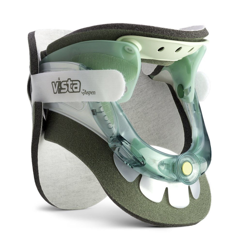 Aspen Vista Cervical Collar - 2-Piece Neck Brace for Restricting Cervical Motion -Relieves Neck Discomfort and Spine Pressure - Soft Cotton Padding - 6 Height Adjustments