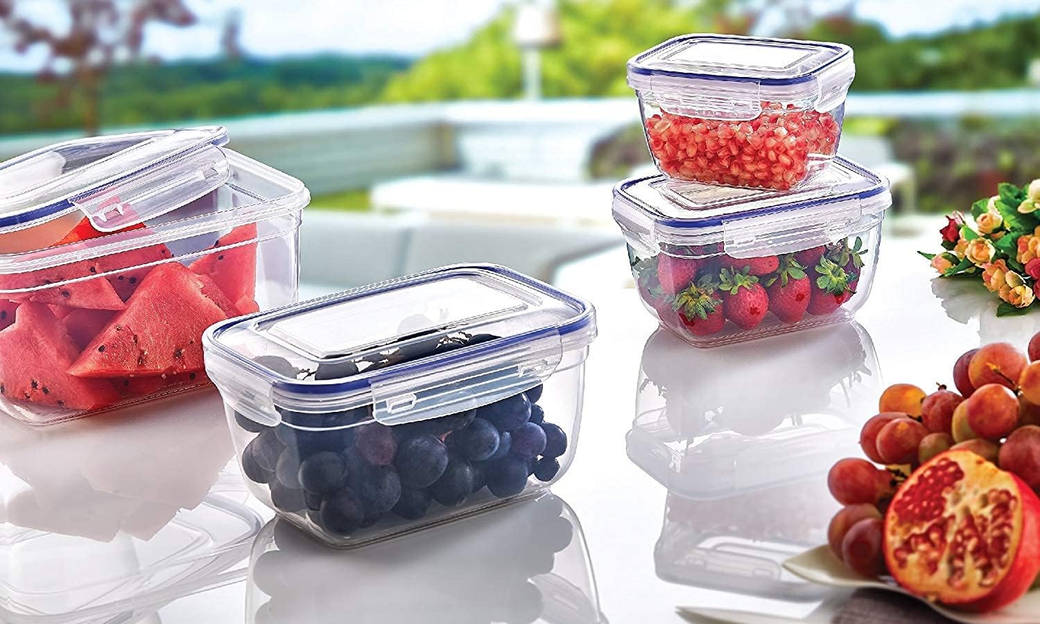 Superio Food Storage Containers - Airtight Leak-Proof Meal Prep Set of 3 | BPA-Free, Microwave & Freezer Safe