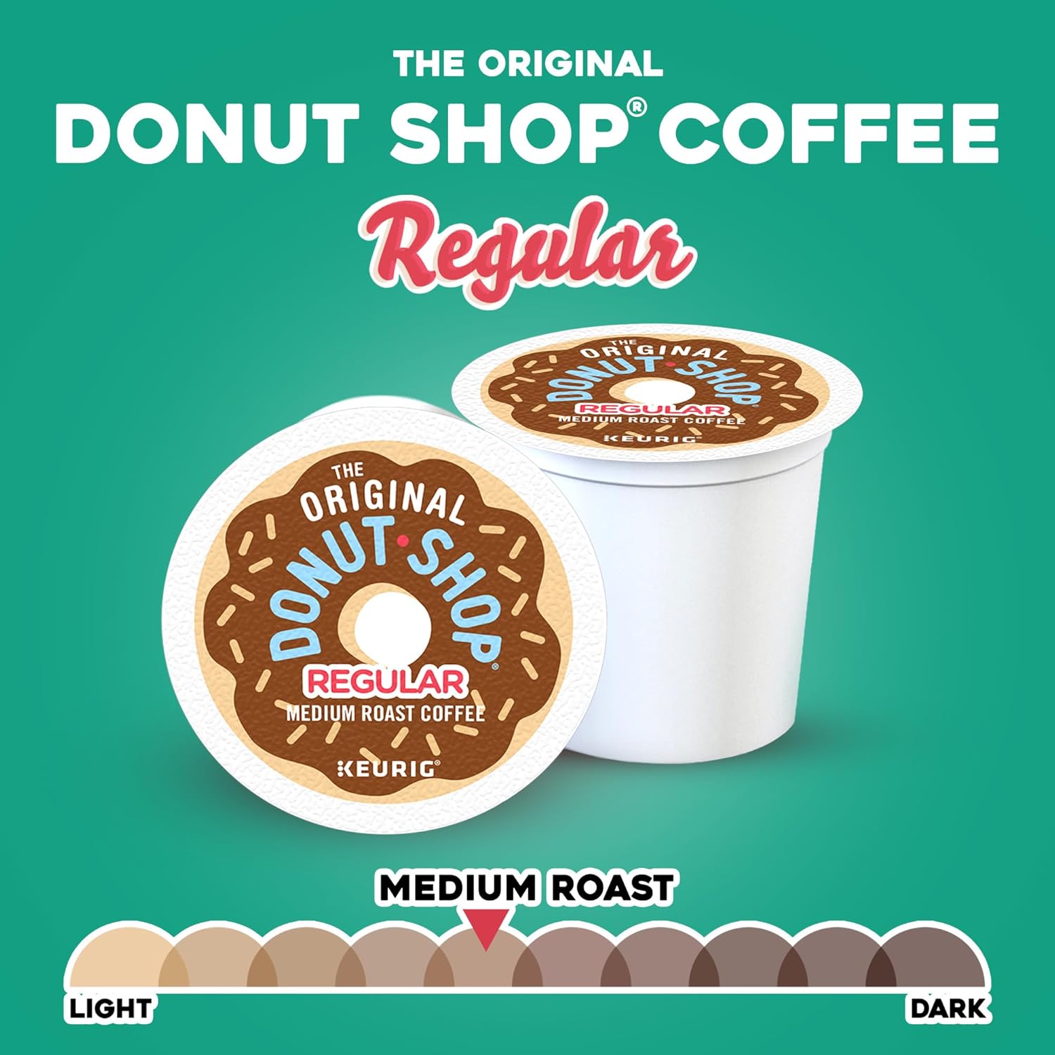 Original Donut Shop K-Cup Pods - Medium Roast Coffee, Single-Serve, 32 Count