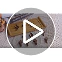 Solid Walnut Wooden Pocket Cross for Prayer, Stress Relief and Comfort