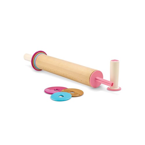 Bakelicious Adjustable Baking Rolling Pin, Wood and Nylon, 12-Inch Barrel