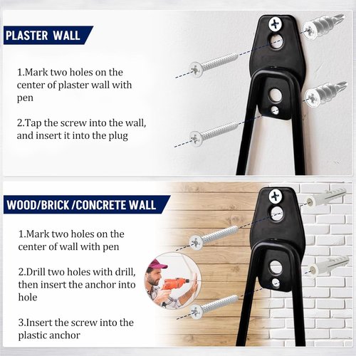 **Skiennix Heavy Duty Garage Hooks - 17 Pack Anti-Slip Wall Mount Utility Hooks for Tools & Ladders**