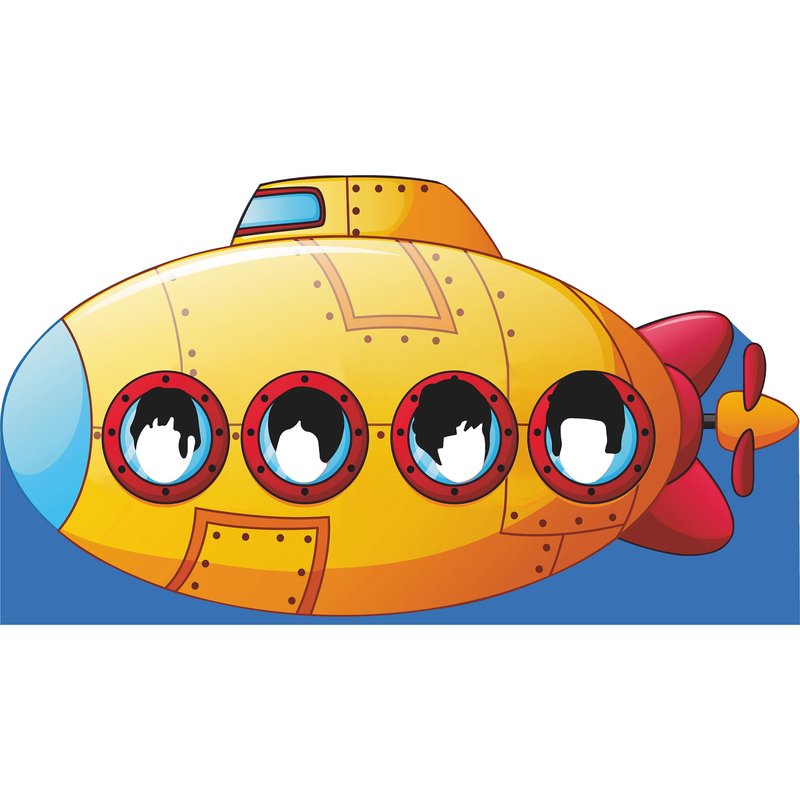 Yellow Submarine Band Stand-in Cardboard Cutout – 80 x 46 in Standee
