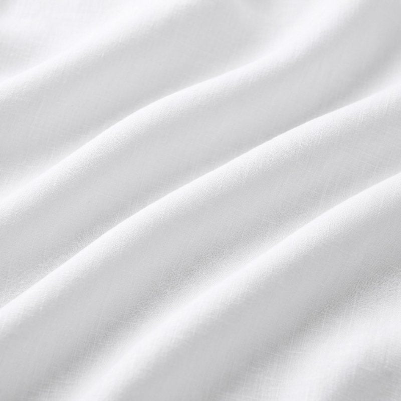Solino Home Linen White Square Tablecloth 52 x 52 Inch - 100% Pure Linen Table Throw - Fete, Machine Washable Table Cloth for Mothers Day, Spring, Summer, Memorial Day