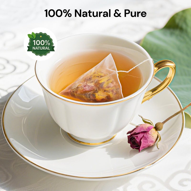 Winter Melon Lotus Leaf Tea, Herbal Detox Tea Bags for Reduce Swelling and Cleansing, Boost Metabolism - 8 Premium Ingredients(2 Pack/60 Bags)