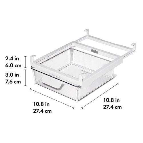 OXO Good Grips Fridge Undershelf Drawer 10 in - for Deli Meat, Cheese, Produce and More