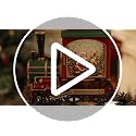 Musical Christmas Train Snow Globe Lantern with LED Lights & Timer