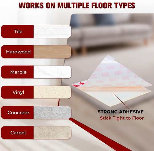 Heavy Duty 12PC Double Sided Carpet Tape by [Brand Name] - Non-Slip Adhesive for Hardwood Floors