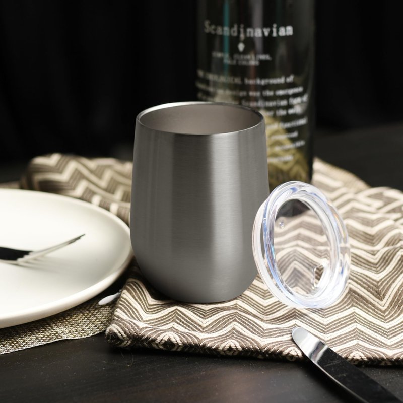 DOMICARE Stainless Steel Wine Tumbler Bulk with Lid, Personalized Insulated Tumblers Set, 12oz Travel Coffee Cups Pack of 16, Stainless steel