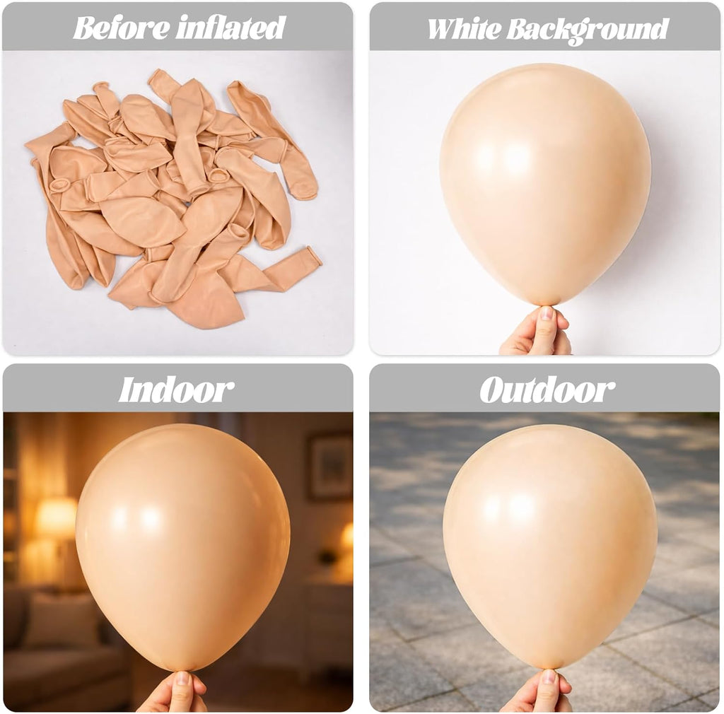 Voircoloria Blush Balloon Garland Kit - 90-Pack in 5/10/12/18 Inch Sizes for Weddings, Graduations & Parties